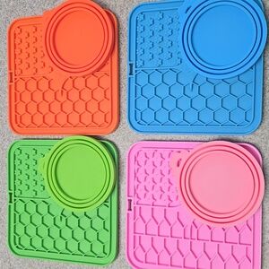 Silicone Pet Lick Mat & Can Cover Set